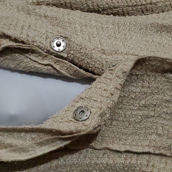 Cabi Blazer Medium Estate Chenille Double Breasted Woven Cream - Picture 5 of 9